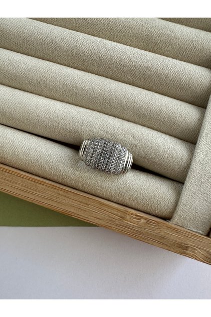 Silver Colored Ring with Stones