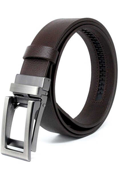 Livize Men's Automatic Belt Buffalo Leather, Buckle and No Hole