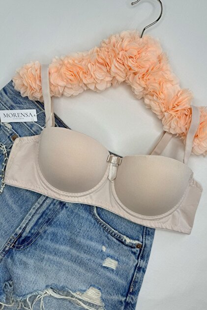 Women's Gathering Underwire Supported Strapless Bra Tan