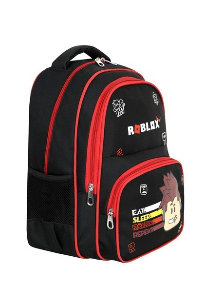 Roblox Backpack Student Schoolbag Computer Bag Gift for  Roblox Kids Red/Black School Backpack display picture 1