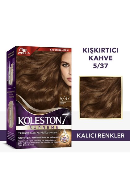 Koleston Supreme Kit Saç Boyası 5/37 Kışkırtıcı Kahve