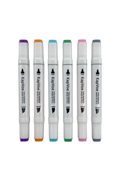 KAPVOE 262 Adet Çift Uçlu Touch Marker Art Tasarım Keçeli Kalem