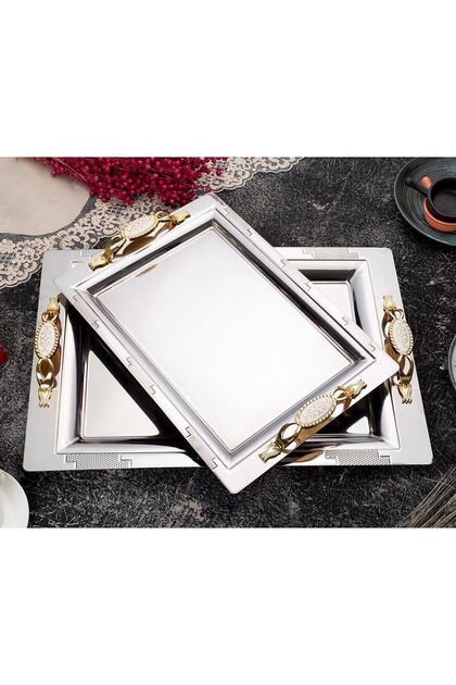Armoni Sultan 2-Piece Treat Serving Serving and Tea Tray