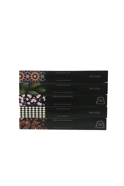 World Explorations Set of 5 Istanbul-paris-tokyo-capetown-rio De Janeiro Capsule Coffee