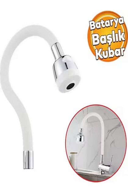 Beyaz Siyah Mutfak Eviye Borusu Kubar Hareketli Su Tasarruf Aparatı Beyaz