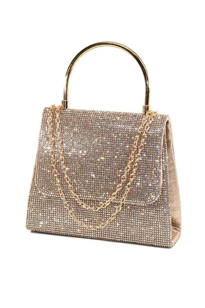 gold dress clutch Light Gold Natasha Ball Mesh Clutch main image 0
