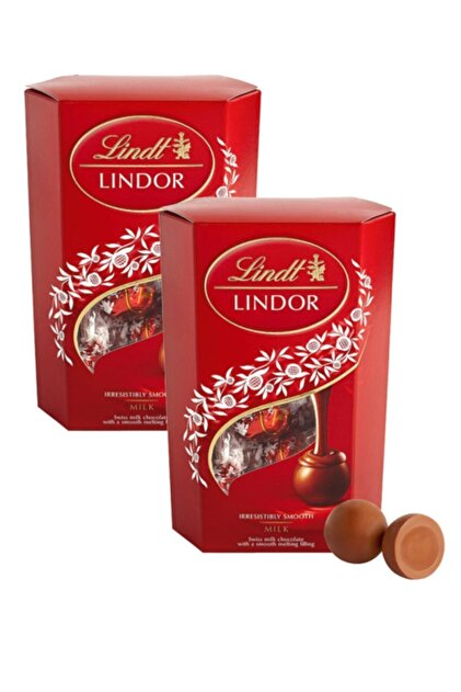 LINDORES　2本セット Lindt Lindor Sütlü Truffle Çikolata Milk Chocolate 2'li Kampanya