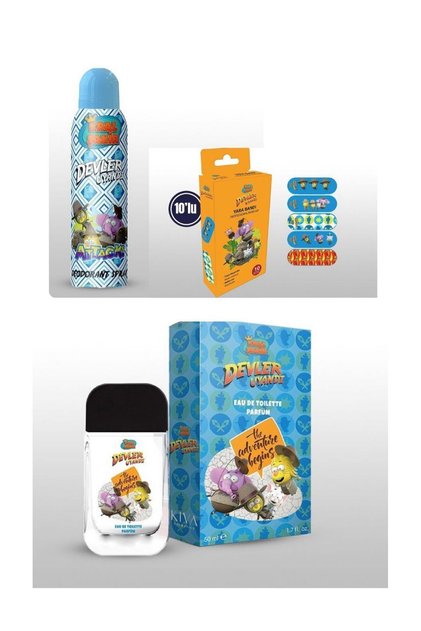 Kral Şakir 3'lü Set (50 ml Parfüm-150 ml Deodorant-10'lu Yara Bandı)