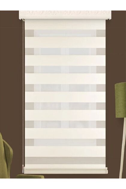 Networkavm Krem Stor Zebra Perde 220 X 273
