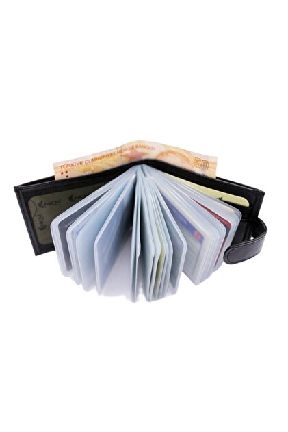MKM MAN Mkm Genuine Leather Wallet with Transparent Card Holder Side Model- Trendyol MKM MAN Mkm Genuine Leather Wallet with Transparent Card Holder Side Model- Trendyol