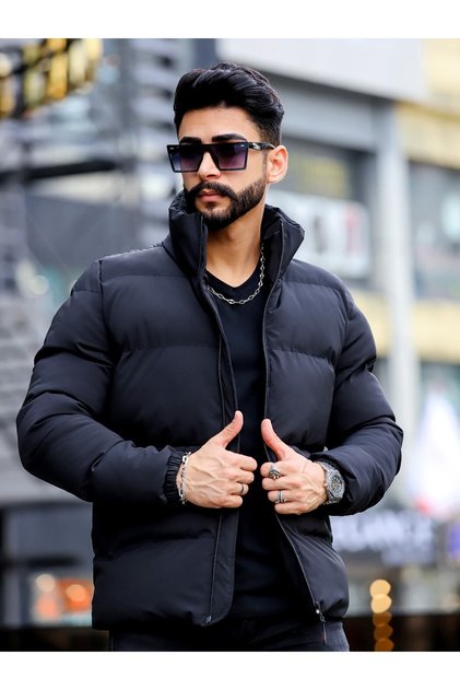 Stand-up Collar Men's Puffer Coat