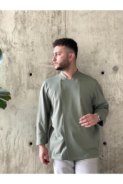 C-21 PREMIUM - Haki Rengi Şef Ceketi