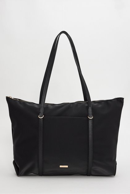 Kadın Şeritli Shopper Omuz Çantası Boris