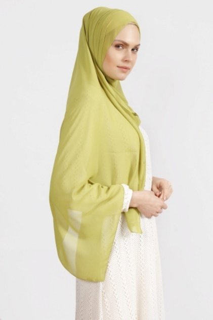 Crepe Chiffon Shawl Moss