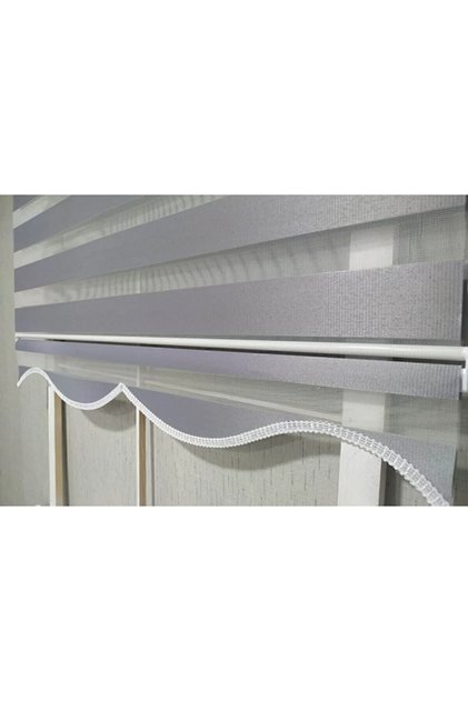 ANTRASİT DÜZ ZEBRA STOR PERDE ETEK DİLİMLİ(ALÜMİNYUM KASA+ETEK DİLİMİ HEDİYE