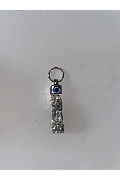 Full Stone Gift Ribbon Keychain with Charm