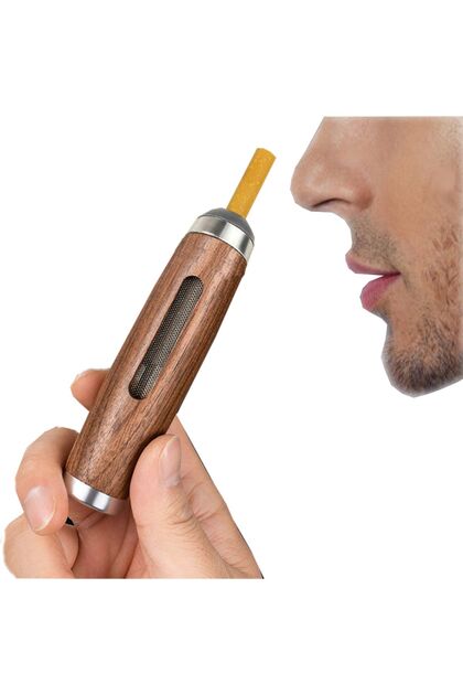 cigarette ash collector TECHNOM New Generation Wooden Design Automatic Ash Collector Portable  Cigarette Holder Mini Ash Tray- Trendyol