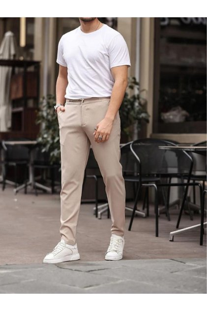 Men's Jogger Cut Back Pocket Bottom Trousers