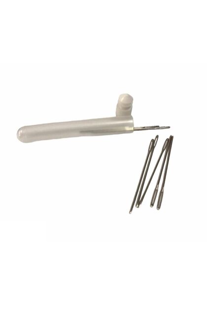 Kör Uçlu Saraç Iğnesi, Deri Dikiş Iğnesi 2 Adet Deri El Aleti 1mm X 5,5cm
