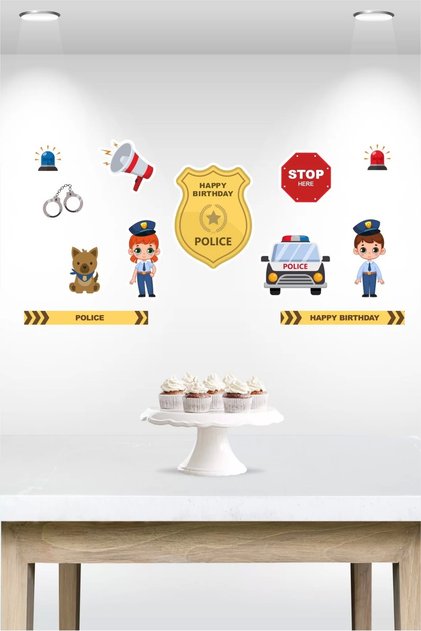 Police Themed Multi-Part Banner *thick Paper