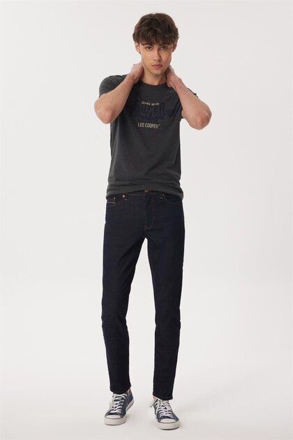 Jack men's slim fit high waist skinny jeans blue