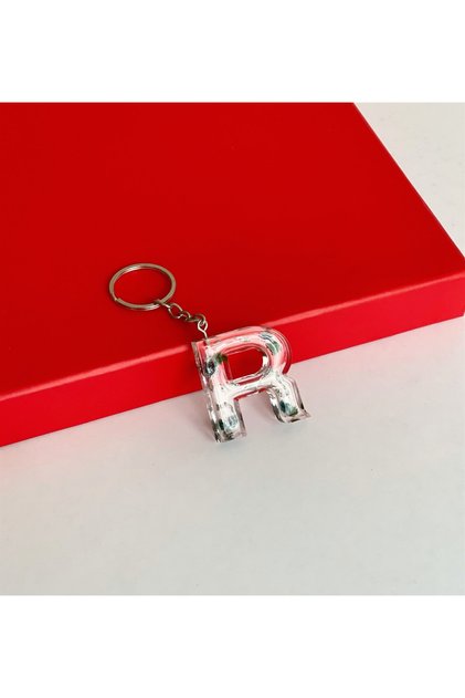 Prilagođeni pravi sušeni cvetni zeleni epoksi privjesak za ključeve