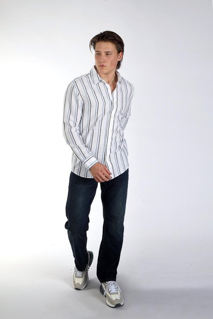 Jacob men's woven shirt navy-blue