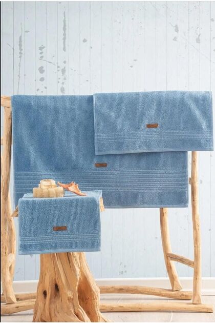 Welness Sky Blue Towel Set