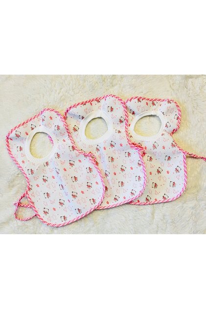 3-Piece Teddy Bear Liquid-Proof Halter Neck Baby Girl and Boy Large Apron