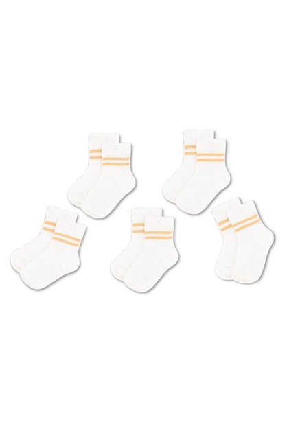 5-Piece Cotton Kids College Socks Baby Unisex Girls Women Men School Socks, White Black Pink