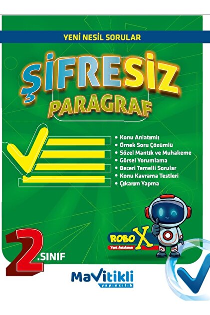 MAVİTİKLİ YAYINCILIK 2.SINIF ŞİFRESİZ PARAGRAF - Fiyatı, Yorumları