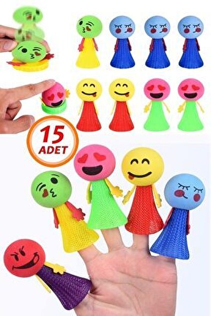 Bundeba 5 Adet Zıplayan Emoji Küçük Adam Sıçrayan Zıp Zıp Oyuncak