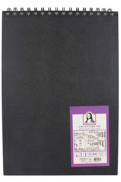 Mona Lisa A4-100 gr Sketch Drawing Notebook Wired Hard Cover 80 Copy.
