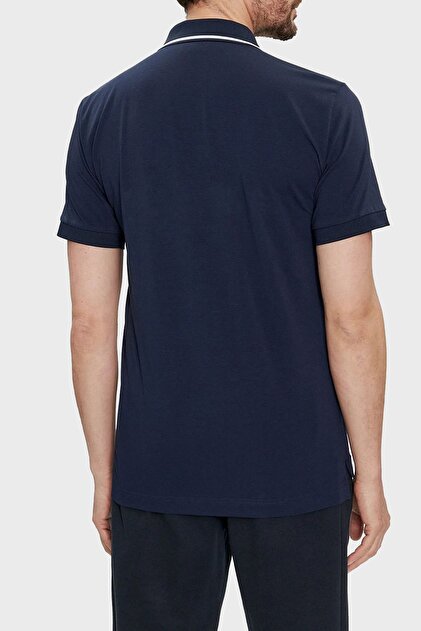 EA7 Logolu Pamuklu Regular Fit Polo Yaka T Shirt Erkek POLO YAKA T
