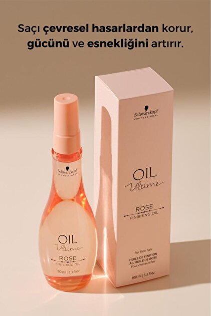Oil Ultime Rose Oil - Gül Yağı 100ml İnce Telli Saçları Besler