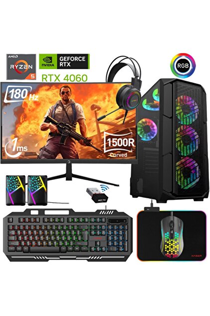 XASER Xsr474 Ryzen 5 5600 16gb Ram 512gb M.2 Nvme Ssd 8gb Rtx4060