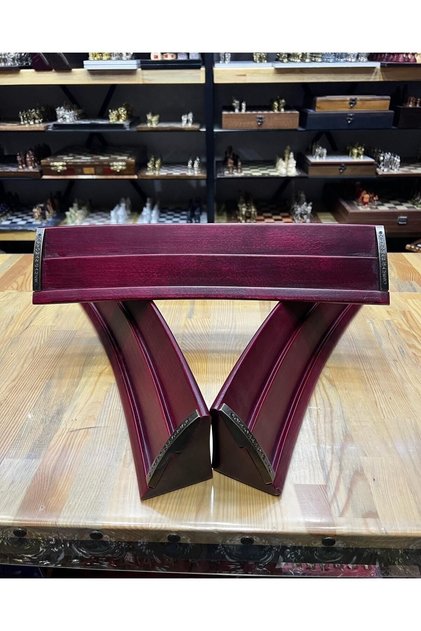 Oval Wooden Mahogany Okey Set