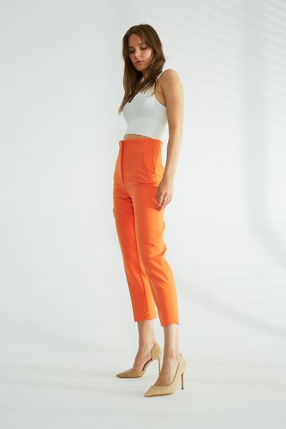 Robin Cepli Kumaş Pantolon Orange - 2