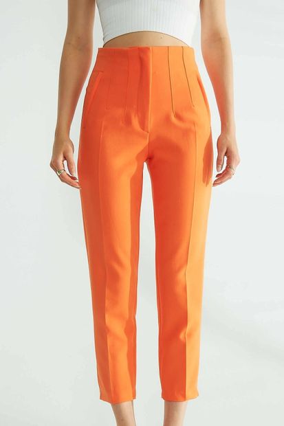 Robin Cepli Kumaş Pantolon Orange - 4