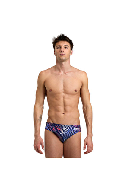Arena Icons Beach - Costume Da Bagno Uomo Tipo Bermuda - Logo Swim Trunk - Modello Borders - 4