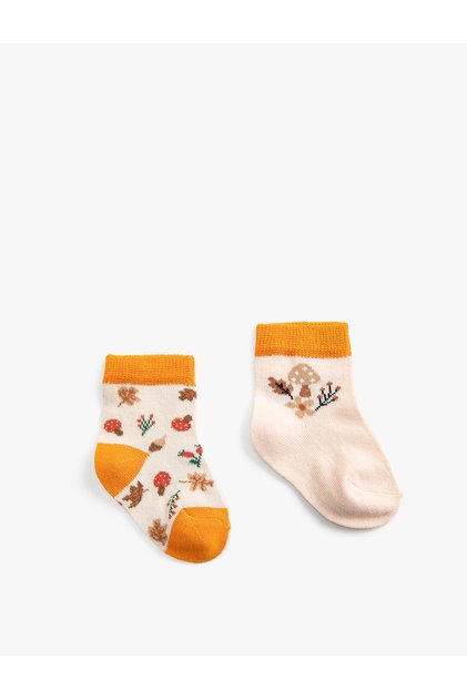 2 Pack Floral Printed Socks