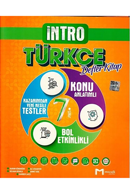 Mozaik Yayınları 7. Sınıf Türkçe İntro Defter Kitap / Harun