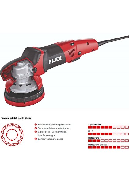 Flex XCE 10-8 125 Pozitif Sürüş Random Orbital Polisaj Makinesi