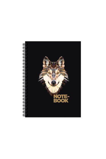 17x24 Çizgili Spiralli Sert Kapak Jungle Defter Kurt