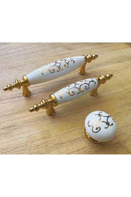 96mm Porcelain Furniture Drawer Cloakroom Kitchen Cabinet Handle