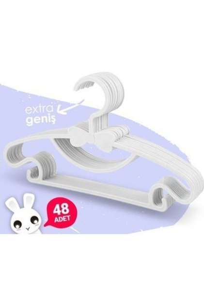 Kit 48 Pieces Baby Clothes Hanger 30 cm Butterfly with Bow Baby Kids Clothes Hanger