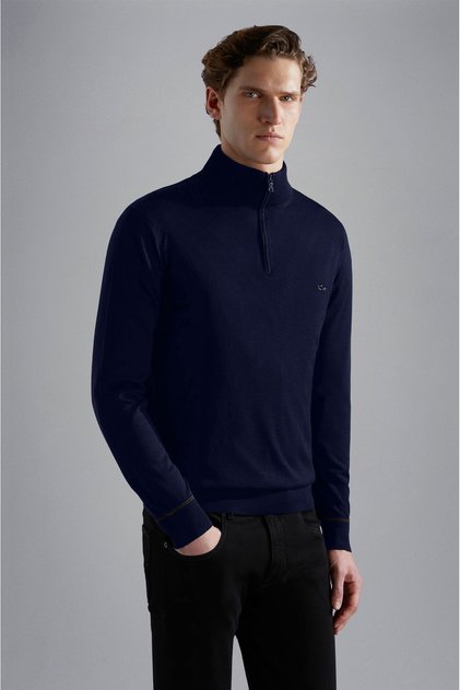 Men's Zipped Pullover C.wWool