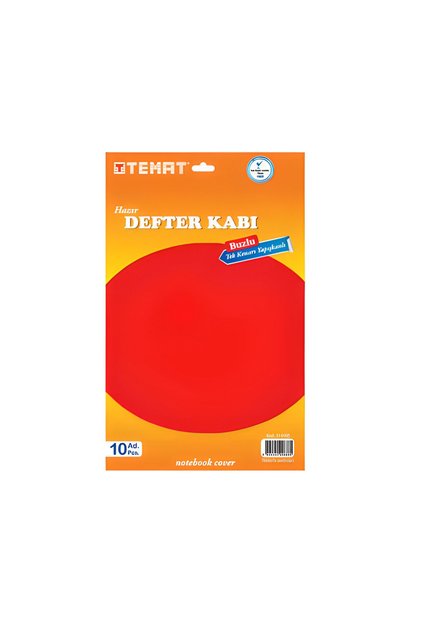 Hazır Kitap Kaplığı Buzlu Kırmızı 10 Adet