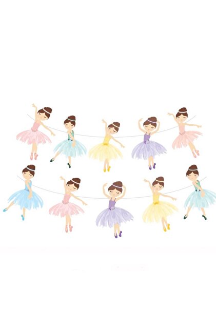 Ballerina Themed Paper Banner Decor Ornament