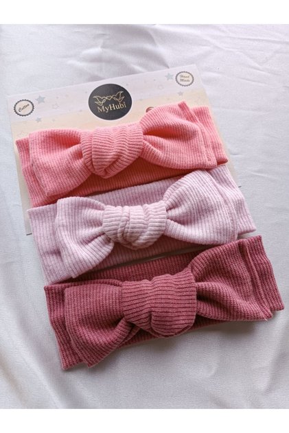 3-Piece Combination Handmade Baby Girl Bow Bandana
